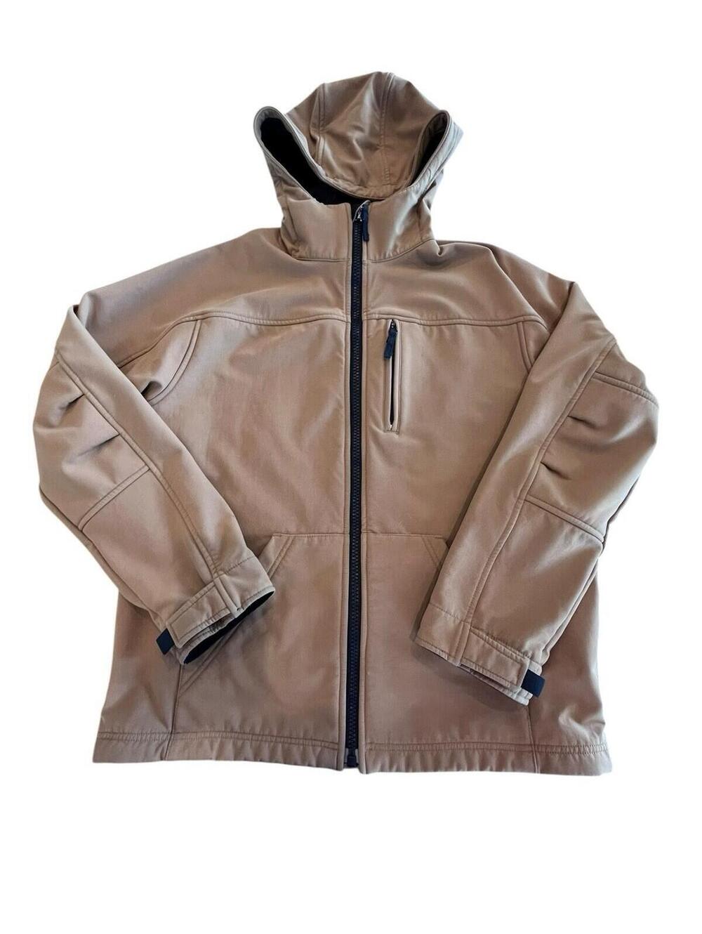 Carhartt Jacket Mens Sz Med Soft Shell Active with hood Brown   J182   2896.13